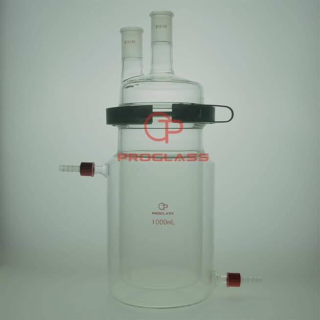 Separate Jacket Reactor 1000mL 2 Necks with Easy Open PTFE Clamp,24/40