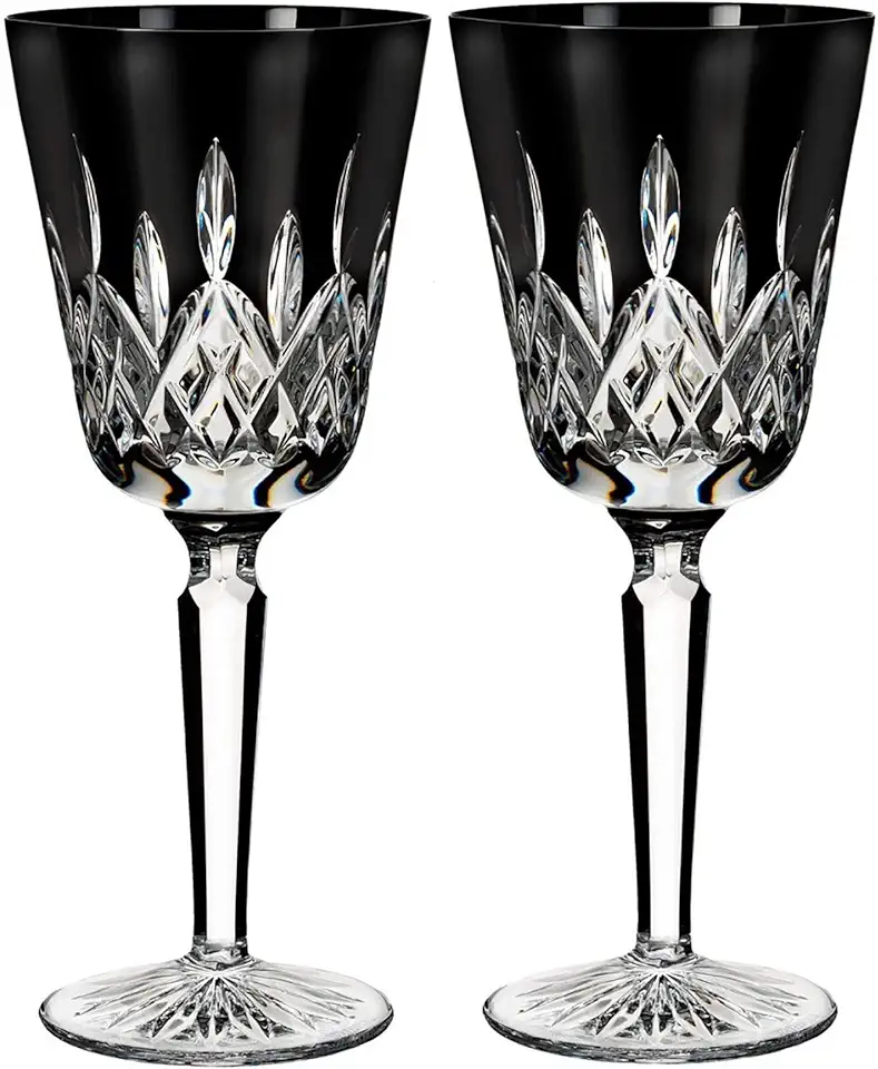 Waterford Lismore Black Goblet, set of 2