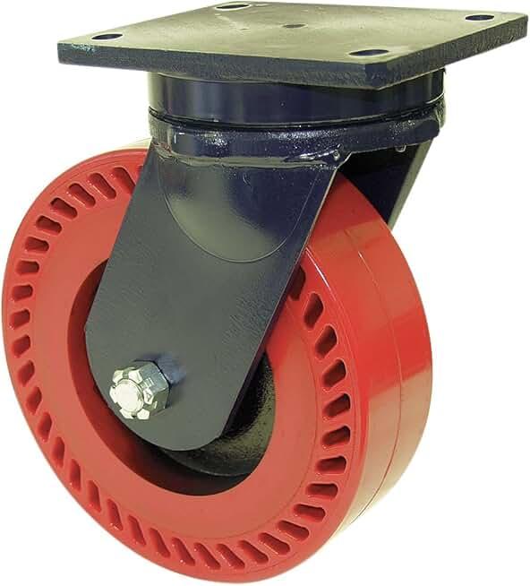 95-UIR-1030-S Series 95 Heavy-Duty Kingpinless Caster, Ball Bearing, Urethane on Iron, 10