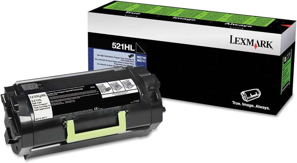 Lexmark 52D1H0L (521HL) High-Yield Toner, Black - in Retail Packaging