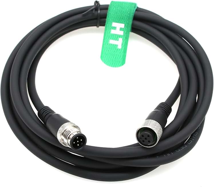 M12 5 Pin Male Female Actuator Sensor Waterproof Power Data Cable for Industrial Automation Device Network IO Link Profibus 100M