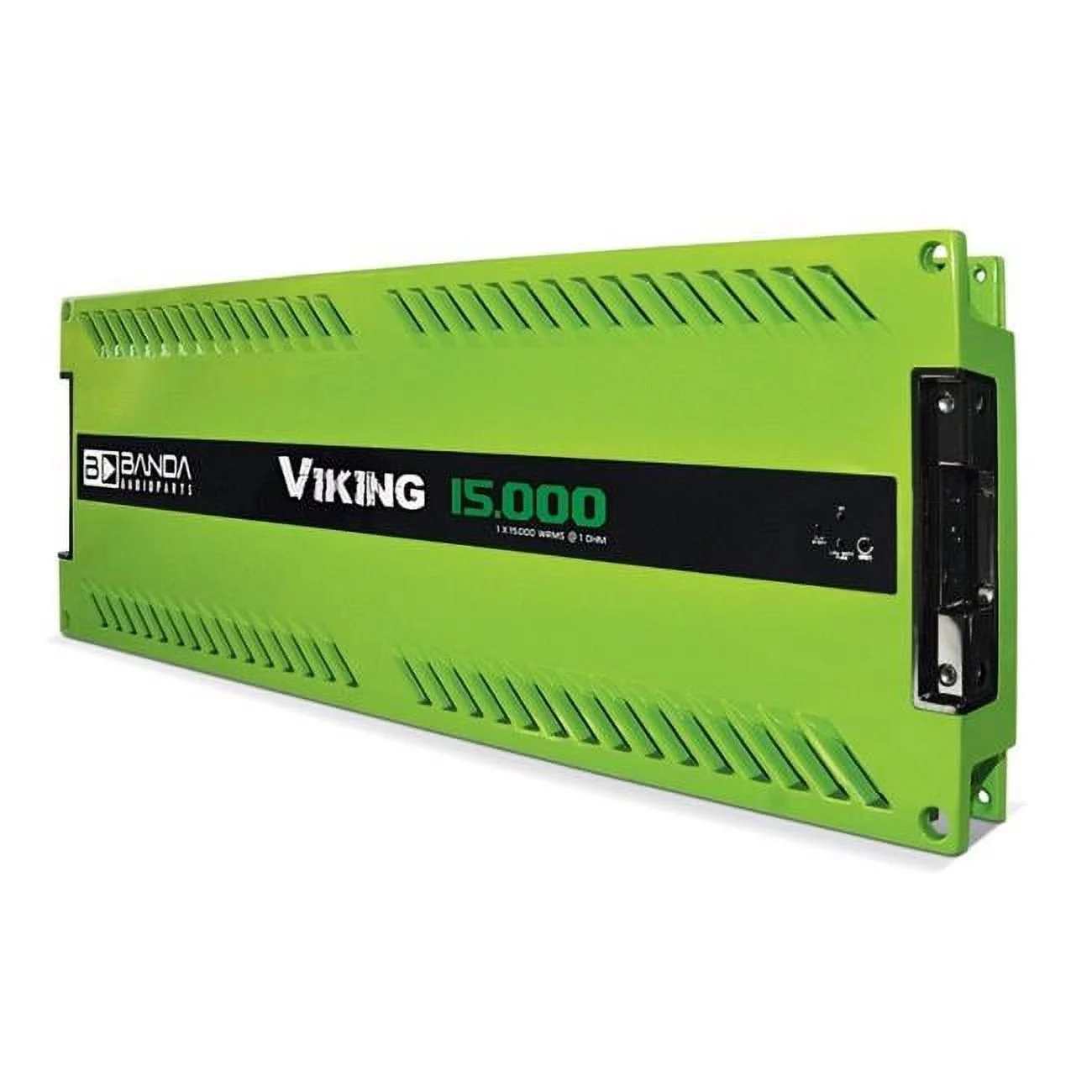 Banda Audioparts India  Viking One Channel 15W Max & Ohm Car Audio Mono Amplifier with Subsonic Filter - Green