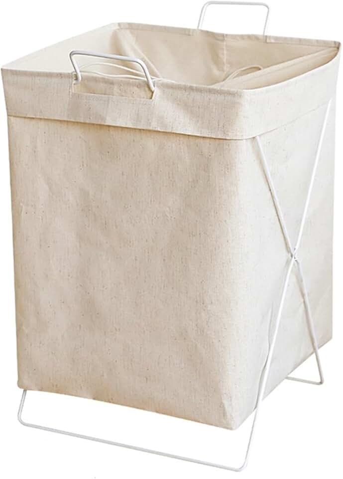 Foldable Cord Laundry Basket Holder Bathroom Large Laundry Basket Dirty Clothes Storage Basket