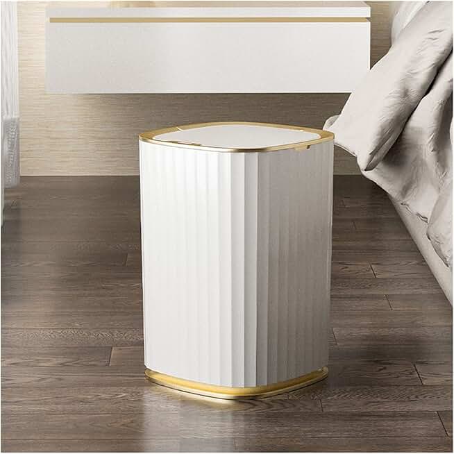 Sensor Trash Can Large Capacity Toilet Bathroom Trash Can Kitchen Automatic Induction Waterproof Garbage Bin(31 * 24cm)