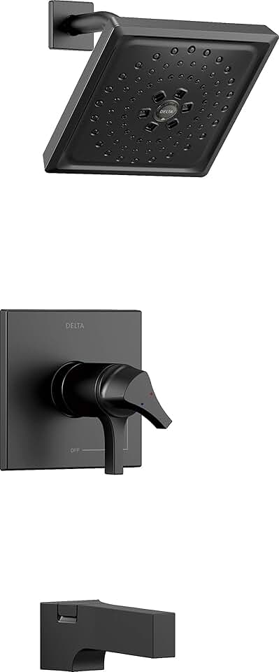 DELTA FAUCET T17T474-BL TempAssure 17T Series Trim Tub & Shower, Matte Black
