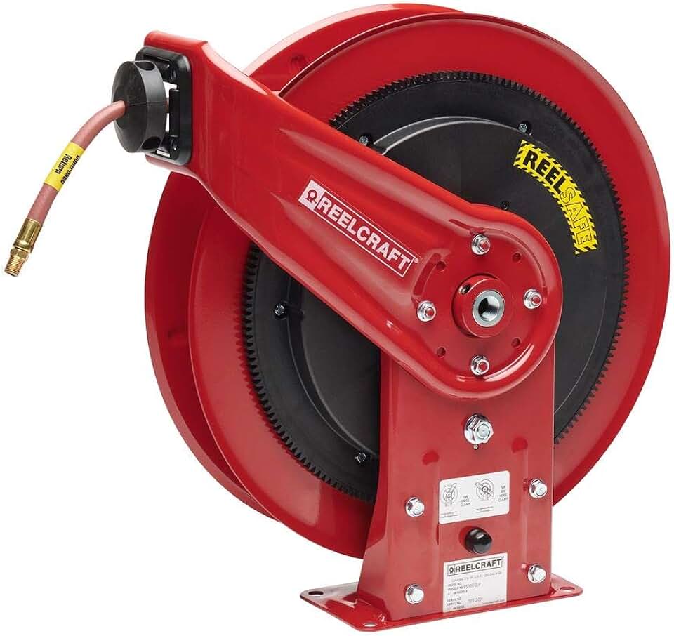 Reelcraft RS7850 OLP Air Hose Reel with Hose, 1/2