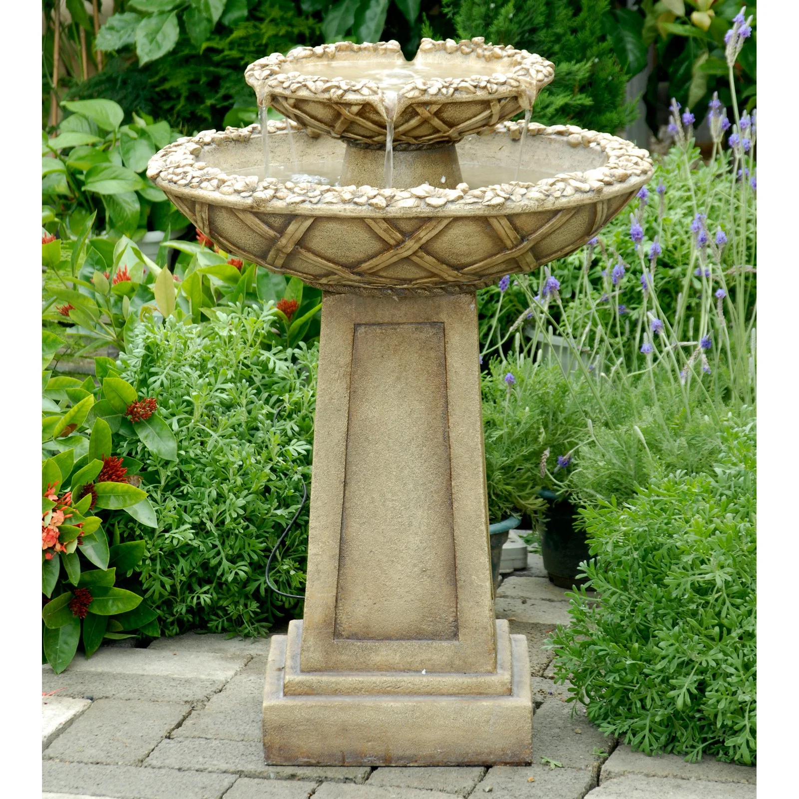 Jeco Water Outdoor Bird Bath Fountain