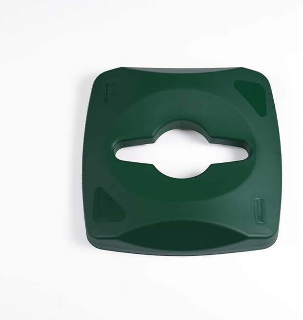 Rubbermaid Commercial Products Untouchable Recycling Duel Stream Lid, Green (1788375)