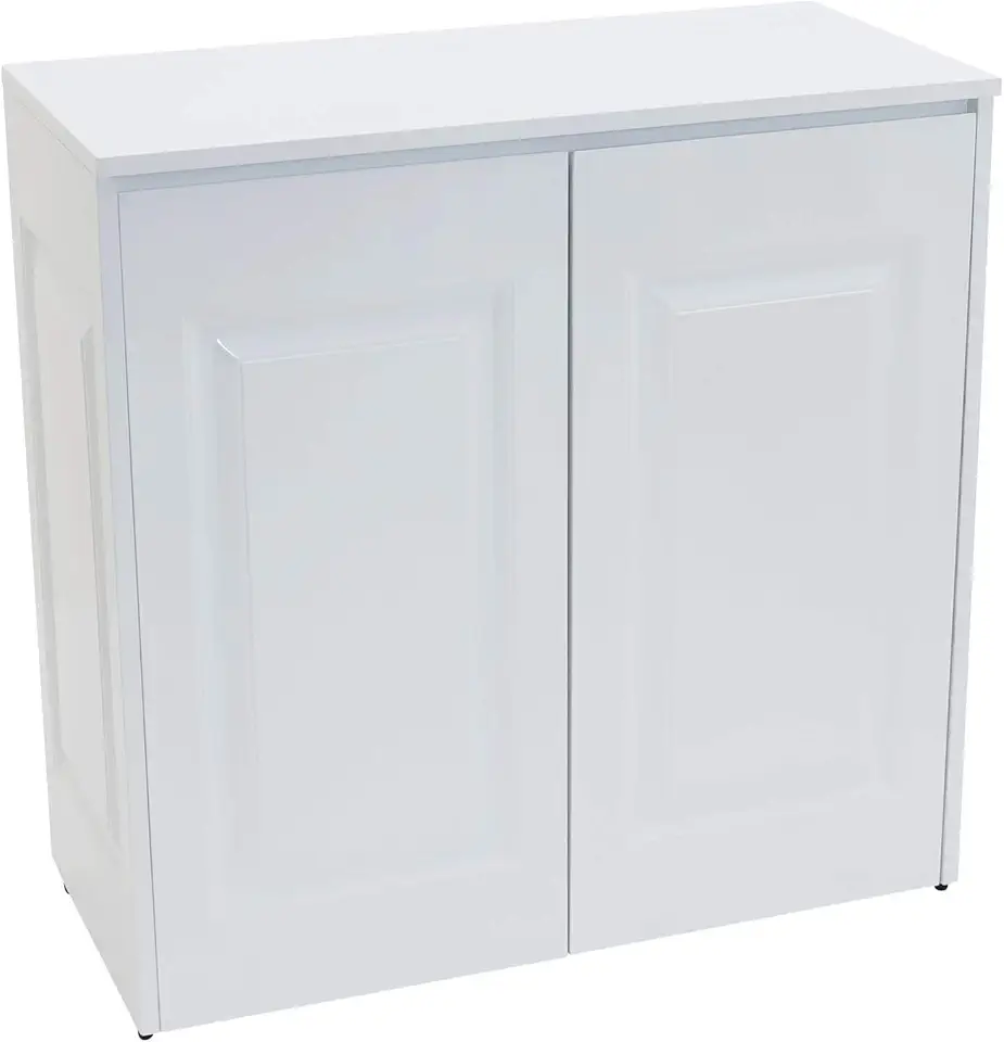 Household Essentials White Metal Cabinet Hamper