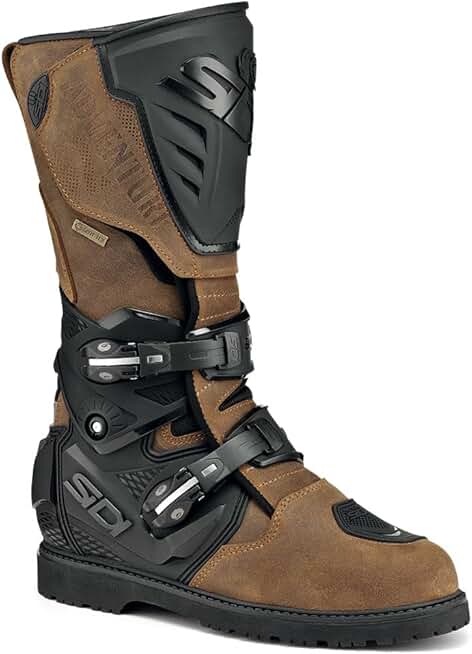 SIDI | Touring Motorcycle Boots, Professional Motocross Boots for Men ADVENTURE 2 GORE-TEX, Micro-Adjustable and Replaceable Buckles, Flex System, Velcro Strap