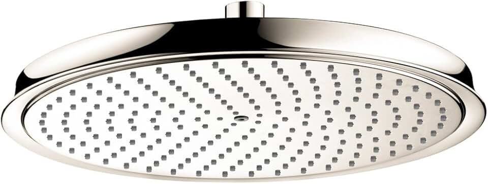 hansgrohe Raindance Classic 13-inch Showerhead Upgrade Classic 1-Spray RainAir Air Infusion with Airpower with QuickClean in Polished Nickel, 28428831