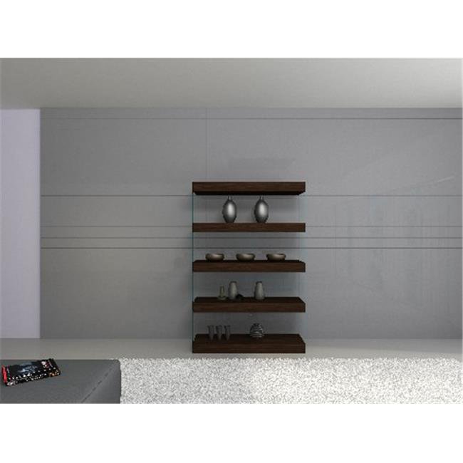 J & M Furniture 17705 Float Curio Unit - Dark Oak