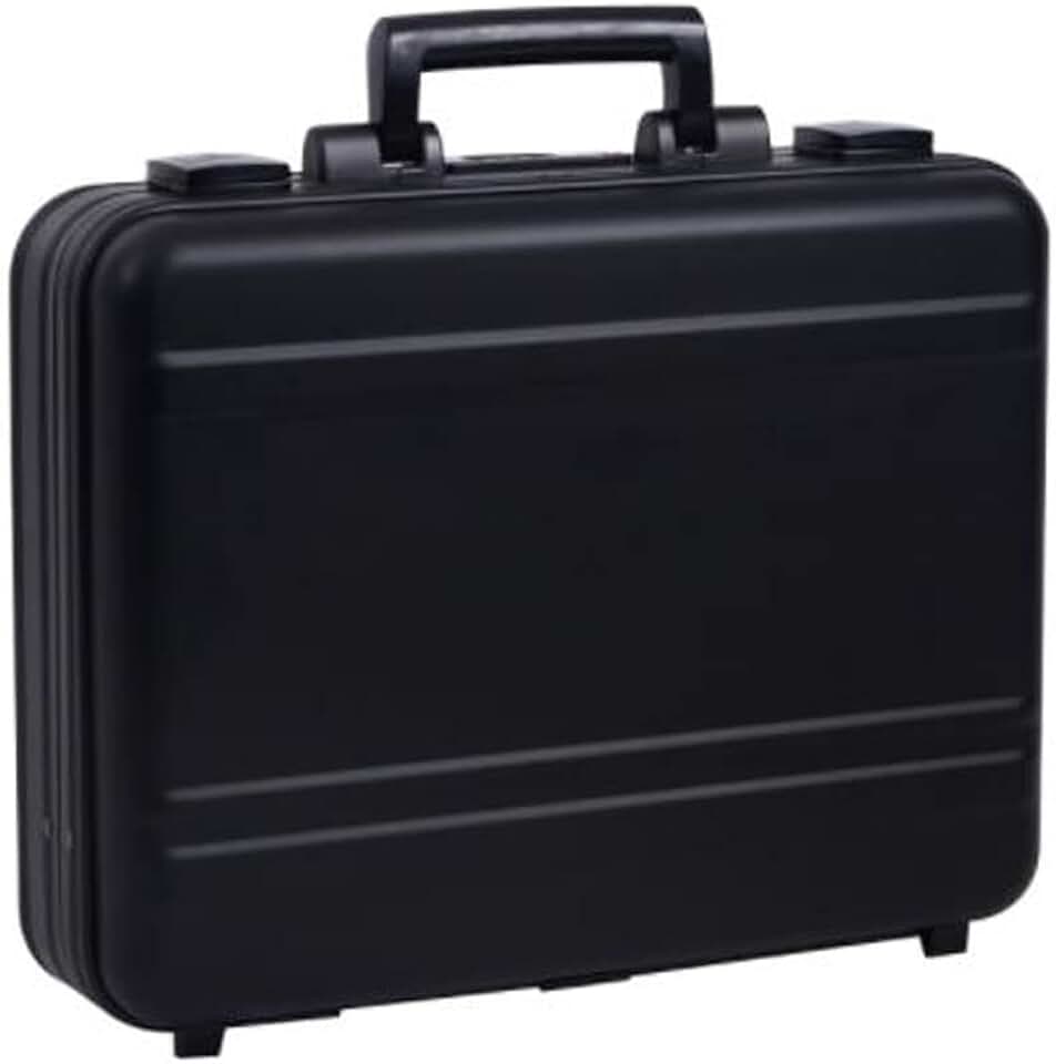 Aluminum Briefcase 18.1X13.8X4.5 Inch Metal Toolkit Box Family Medical Case Cash Suitcase Equipment Electronic Instruments Case with Foam