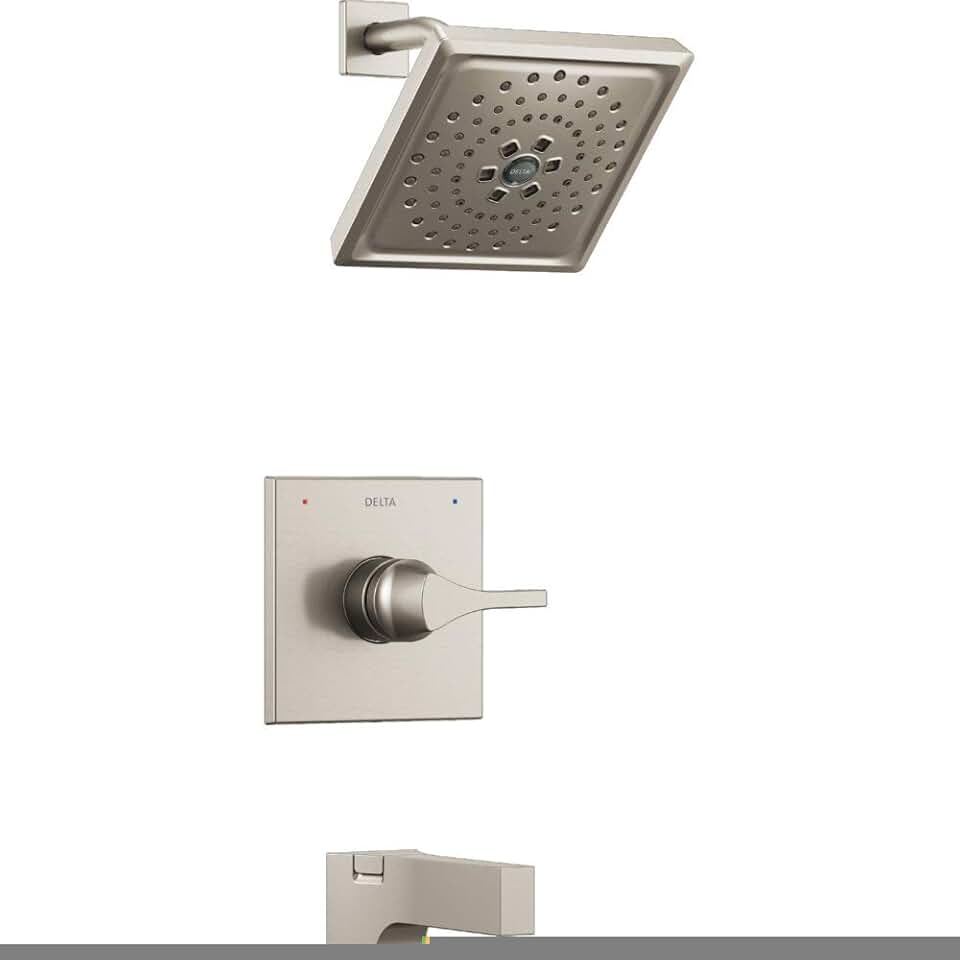 DELTA FAUCET T14474-SS, Stainless Zura Monitor 14 Series H2Okinetic Tub and Shower Trim