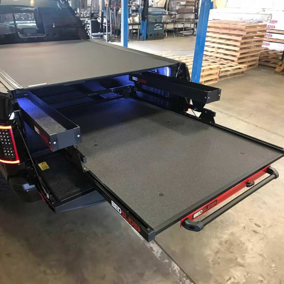 Bedbin Side Kix Truck Bed Organizer, Storage Bin Attachments, 2 Boxes for Additional 7x44 Inches of Space on Each Side, Black