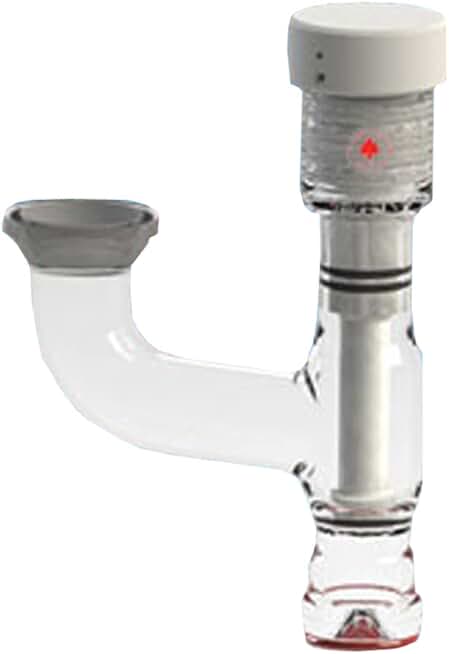 3973-08 Series Model R220 Connecting Tube for Rotary Evaporator Assembly, Upper Branch, Poly-Coated, Single Receiver