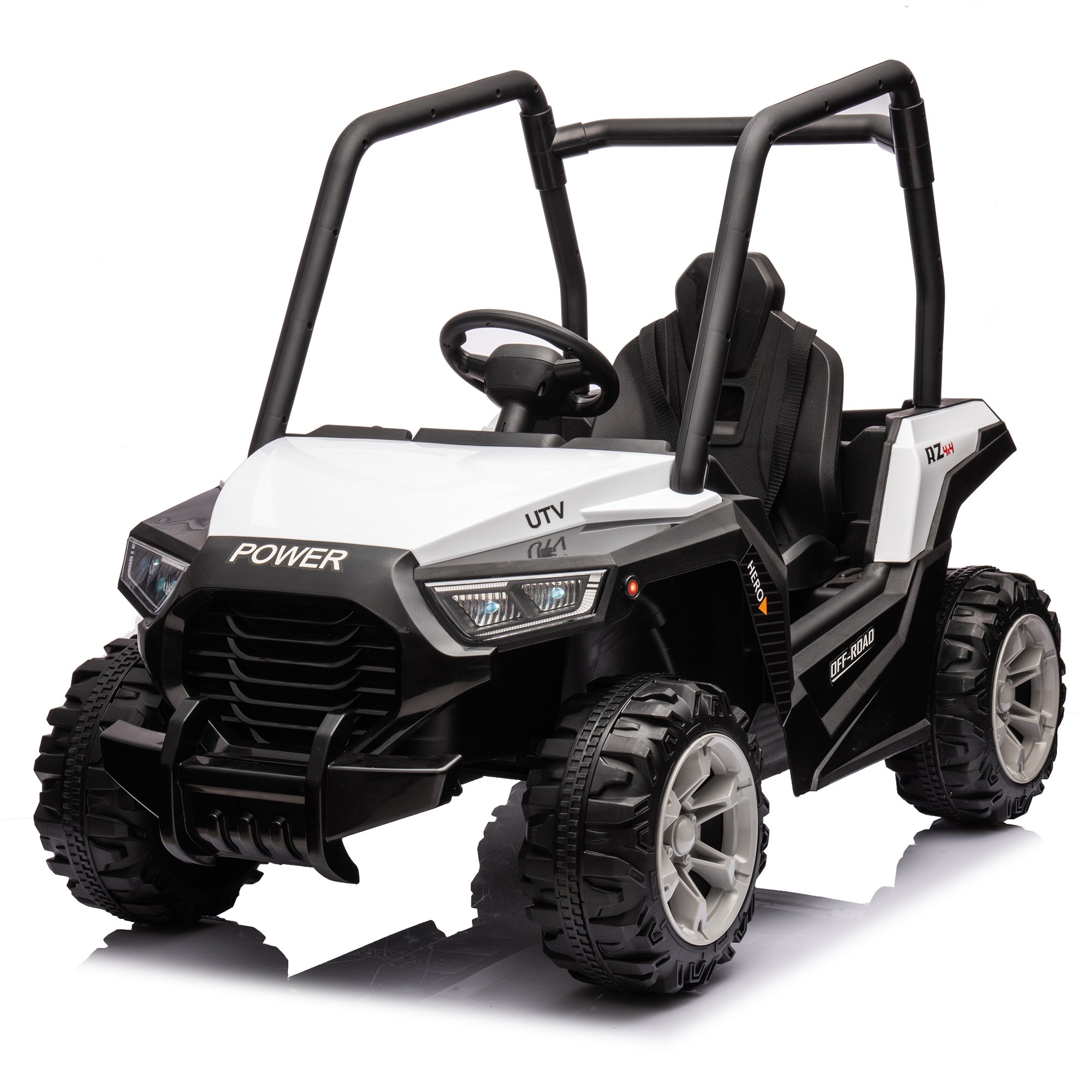 12V Dual-drive Ride On Car, Battery Powered 4 Wheels Electric Vehicle With Remote Control, LED Headlights, Music, USB For Boys Girls Birthday Gifts