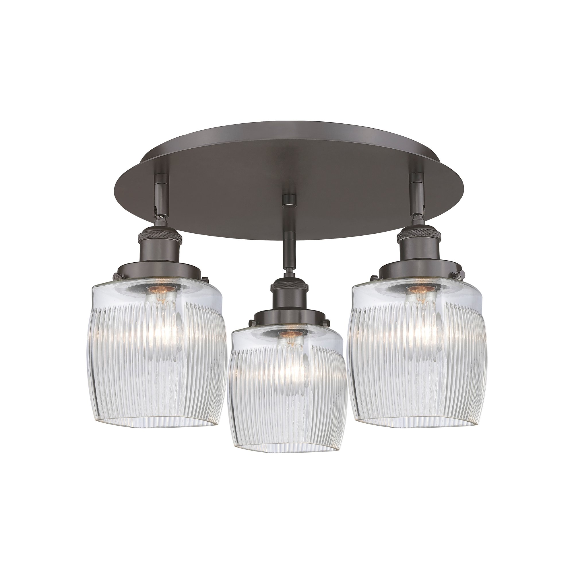 Innovations Lighting - Colton - 3 Light Flush Mount In Industrial Style-9.5