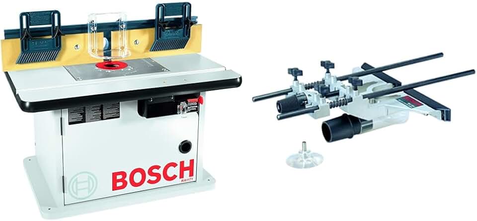 BOSCH RA1171 Benchtop Router Table + RA1054 Deluxe Router Edge Guide