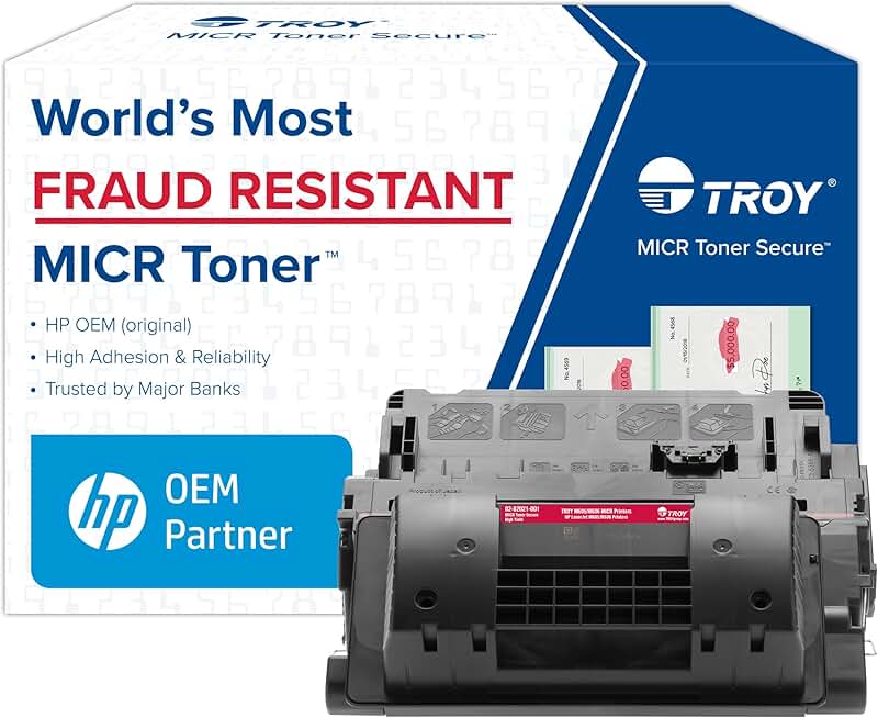 TROY M605/M606 MICR Toner Secure High Yield Cartridge, Check Printing, HP Part Number: CF281X, Yields 25000 Pages