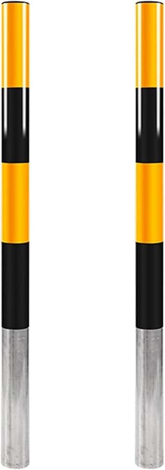 Safety Barrier Bollard for Traffic-Sensitive Area, 2pcs Bollards for Driveway Steel Pipe Galvanized Traffic Cones Strong and Durable Parking Barriers (Size : 1200x76mm)