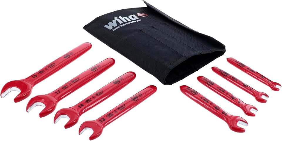 Wiha 20093 1000 Volt Roll Up Insulated Metric Wrench Sets, 8-Piece
