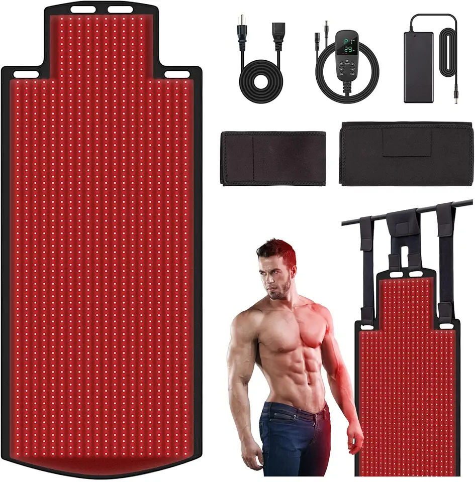 Red Light Therapy Mat 74.8”x31.5” Lastest Design Red Light Therapy Pad with 1300pcs LEDs 850nm&660nm Near Infrared Red Light Therapy Blanket Device for Full Body Pain Relief