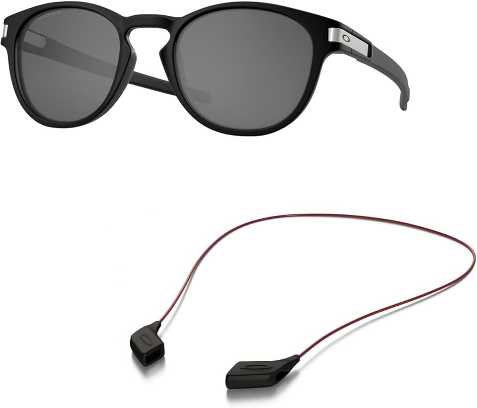 Oakley OO9349 Sunglasses Bundle: OO 9349 934928 Latch/A and Large Red leash Accessory kit