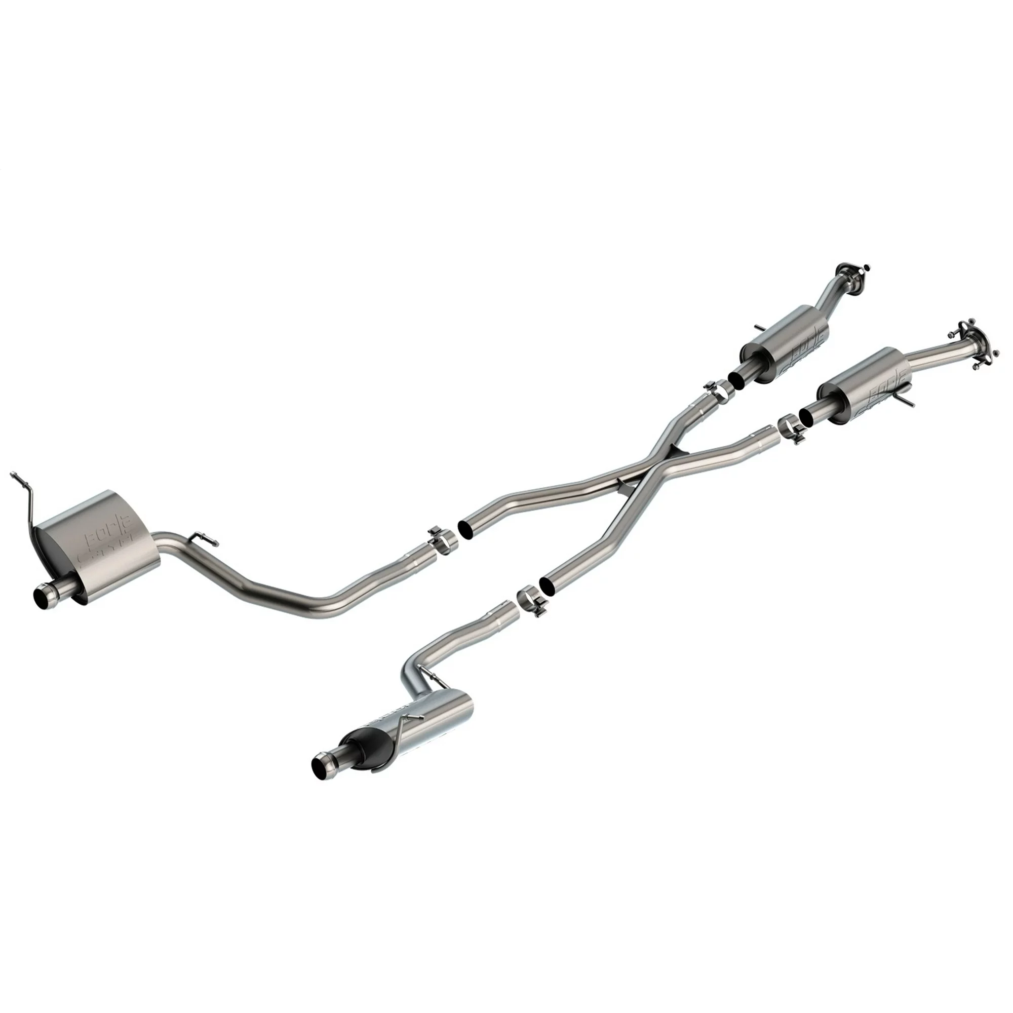 Borla 140836 2.25 in. S-Type Cat-Back Exhaust for 2014-2020 Jeep Grand Cherokee High Altitude & Summit 3.6L V6 2-4WD