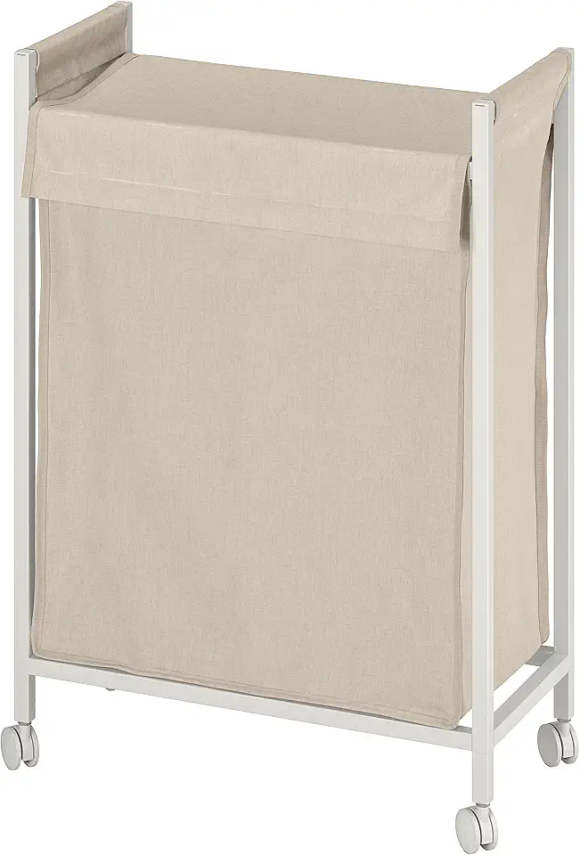 ENHET laundry bag with castors, 80 l, white