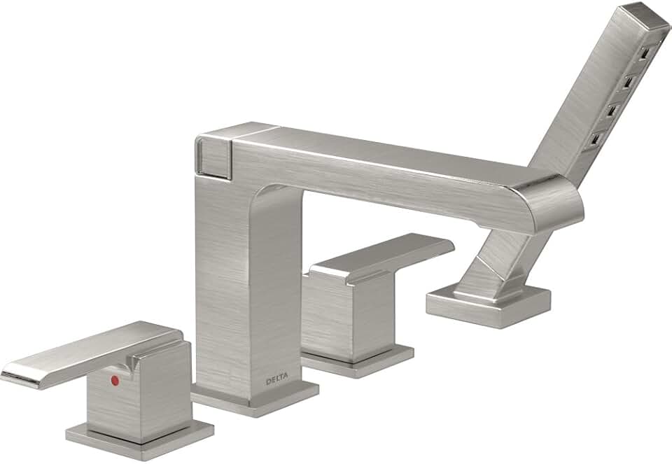 Delta Faucet T4767-SS Roman Tub Trim with Hand Shower, Stainless,6.69 x 24.00 x 8.19 inches