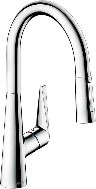 hansgrohe Talis S Chrome High Arc Kitchen Faucet, Kitchen Faucets with Pull Down Sprayer, Faucet for Kitchen Sink, Magnetic Docking Spray Head, Chrome 72813001