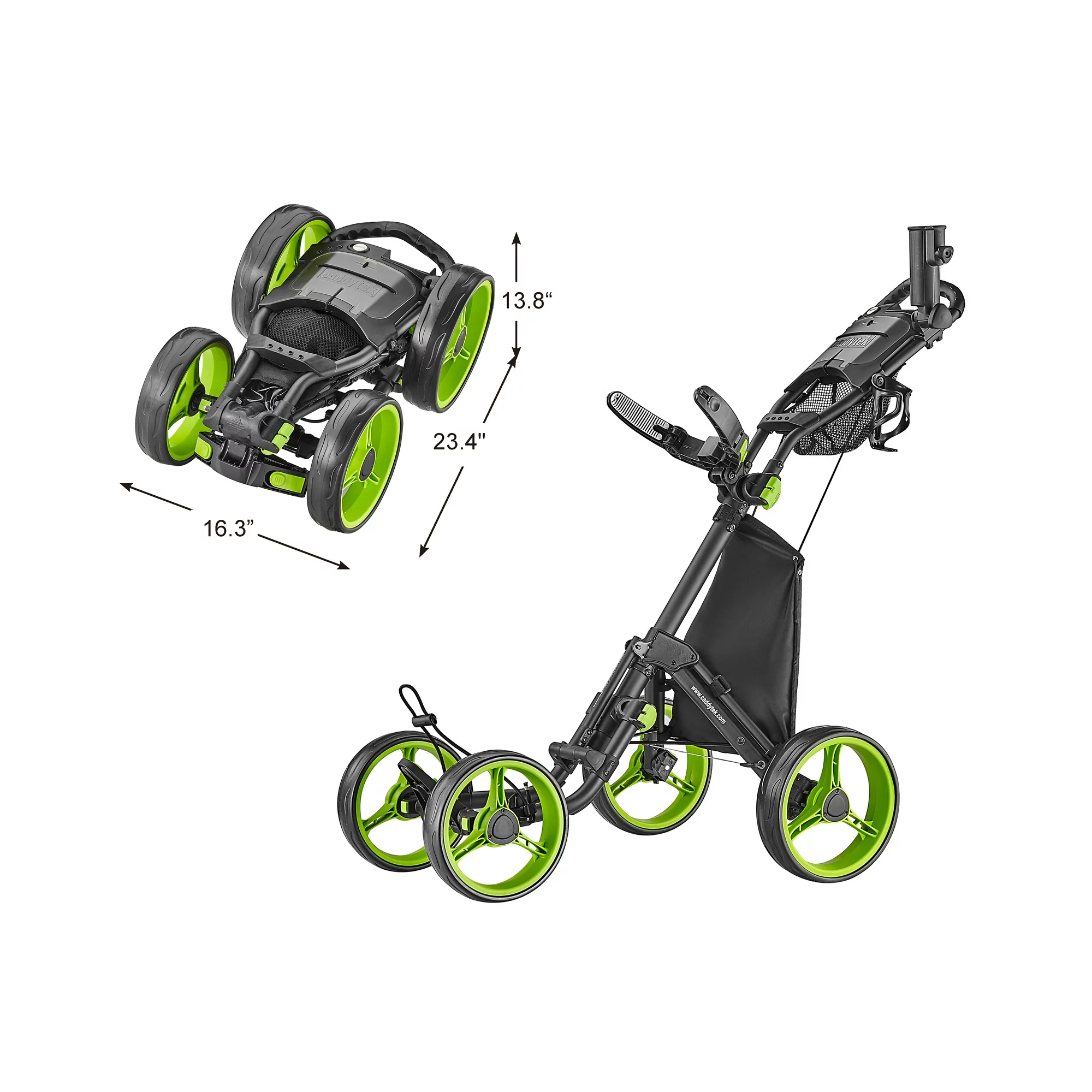 CaddyTek Explorer Version 8, Lime Golf Push & Pull Carts