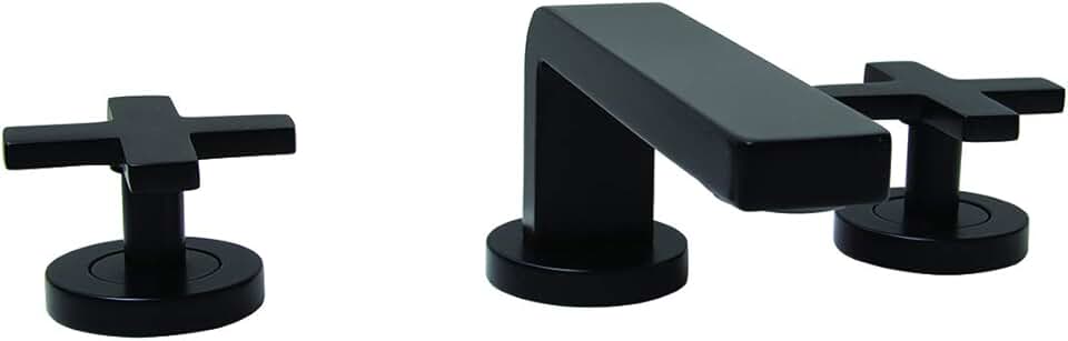 Speakman SB-2723-MB Vector Sink Double Cross Handles, Widespread Bathroom Faucet, Matte Black