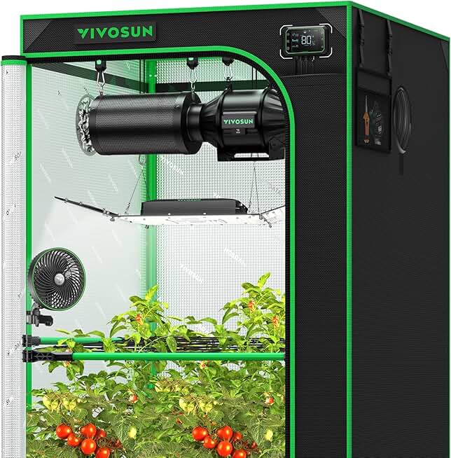 GIY Plus Smart Grow Tent Kit, 3x3ft 3-Plant System, WiFi-Integrated Automatic Grow System with 2000D Mylar Grow Tent, Full-Spectrum Programmable Grow Light, Enhanced Ventilation & Circulation