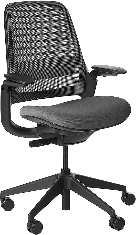 Steelcase Series 1 Ergonomic Office Chair - Responds to Your Body Weight - Perfect for Home - 8+ Hour Sit Time - Breathable Fabric - Carpet Wheels - Graphite