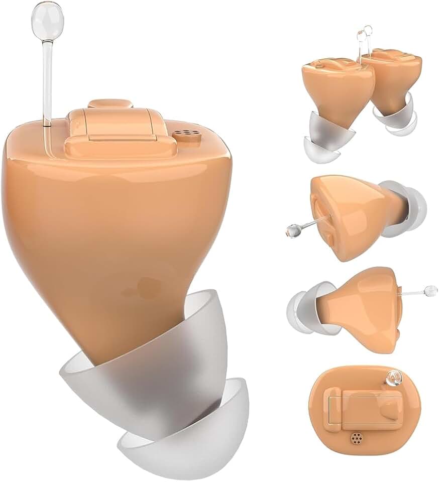 BlaidsX Micro Programmable CIC Hearing Aids for Adults with Mobile App Hearing Test & Noise Cancellation, Invisible Hearing Aids for Seniors with Bluetooth, 48 DSP Channels | USA-Made Multi Core