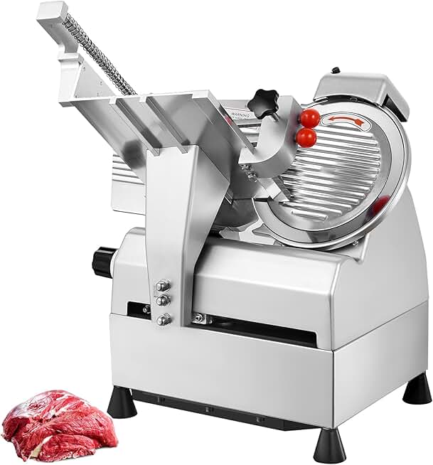 VEVOR Automatic Meat Slicer, 540W Deli Slicer with Two 10