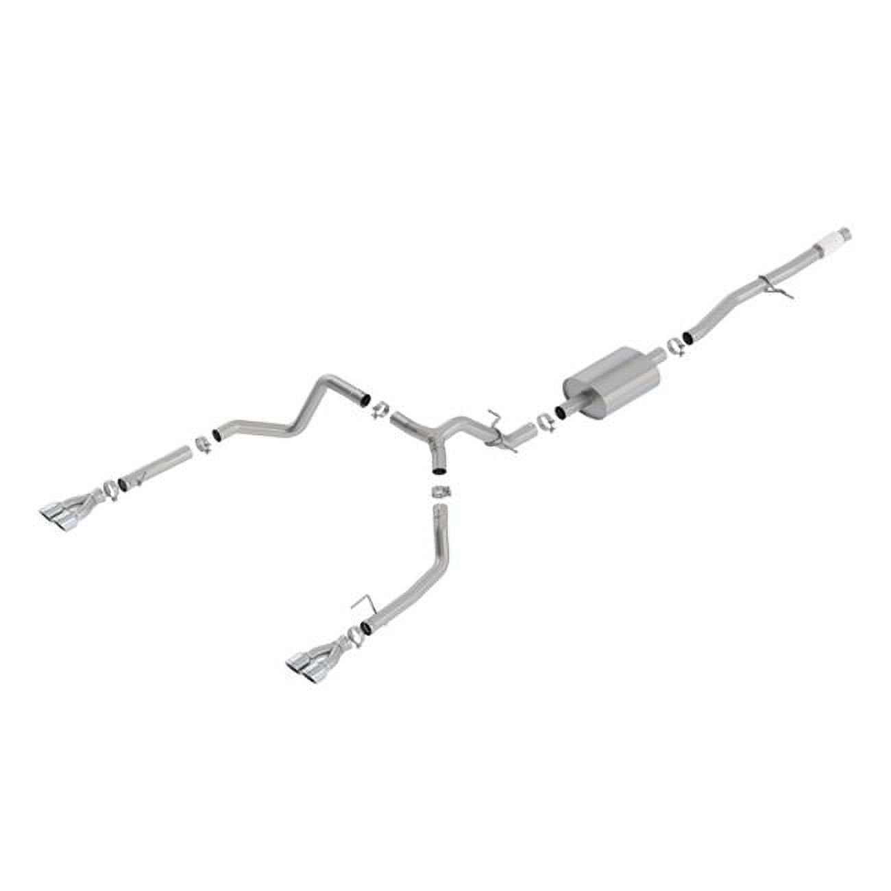 Borla 140781 Cat-Back Exhaust System with Quad Rear Exit for 2019 GM PU GMC Sierra 1500 5.3L