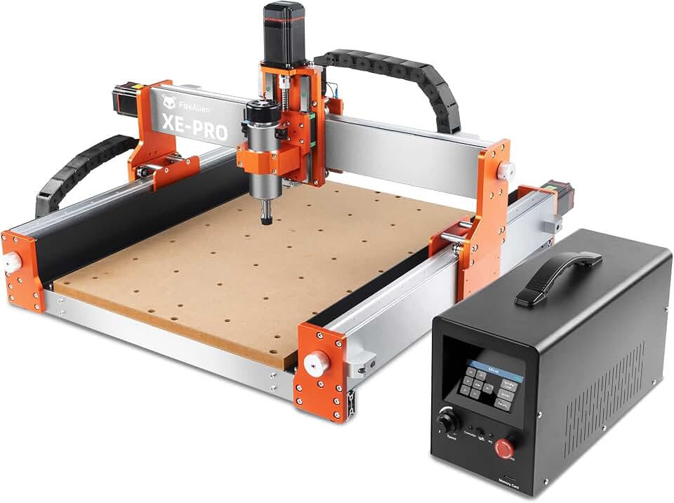 CNC Router Machine XE-PRO with Ball Screws, 400W Spindle 3-Axis Engraving Milling Machine for Wood Aluminum Cutting Upgradable to Linear Rails