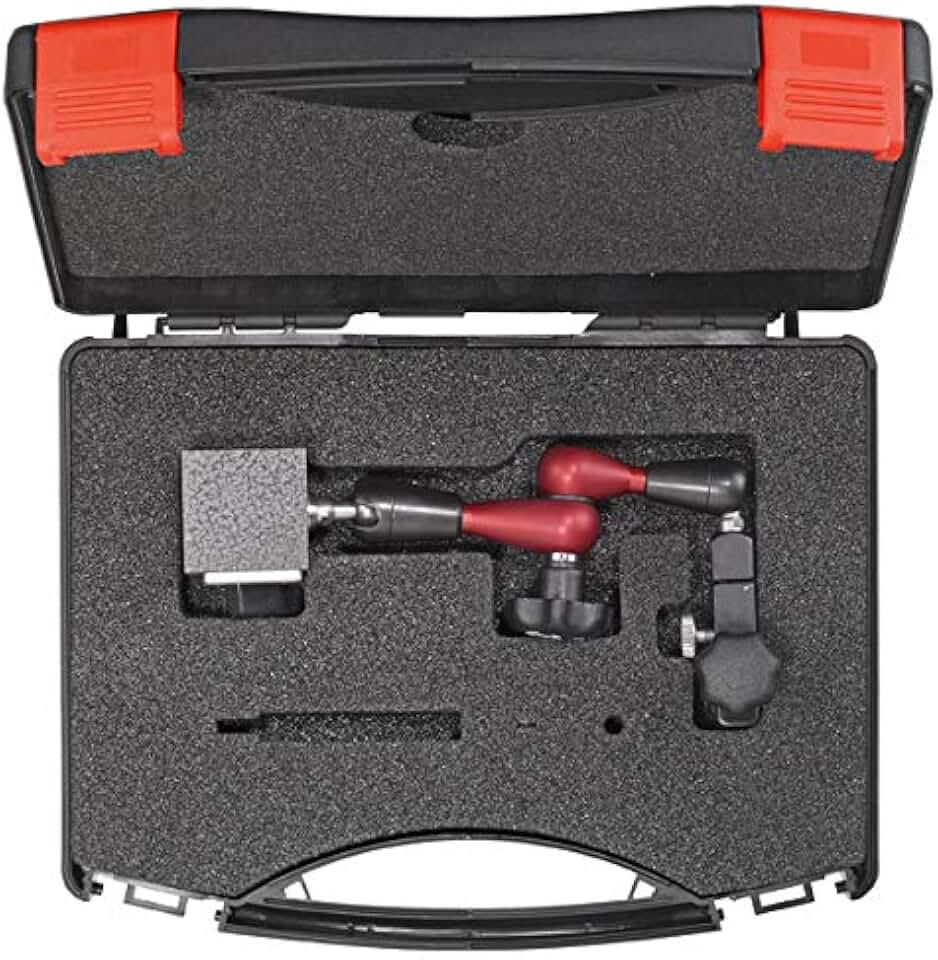 Fisso Strato XS-13 F + S2 8mm Articulated Adjustable Indicator Gage Holder Arm with Switch Magnet + Case