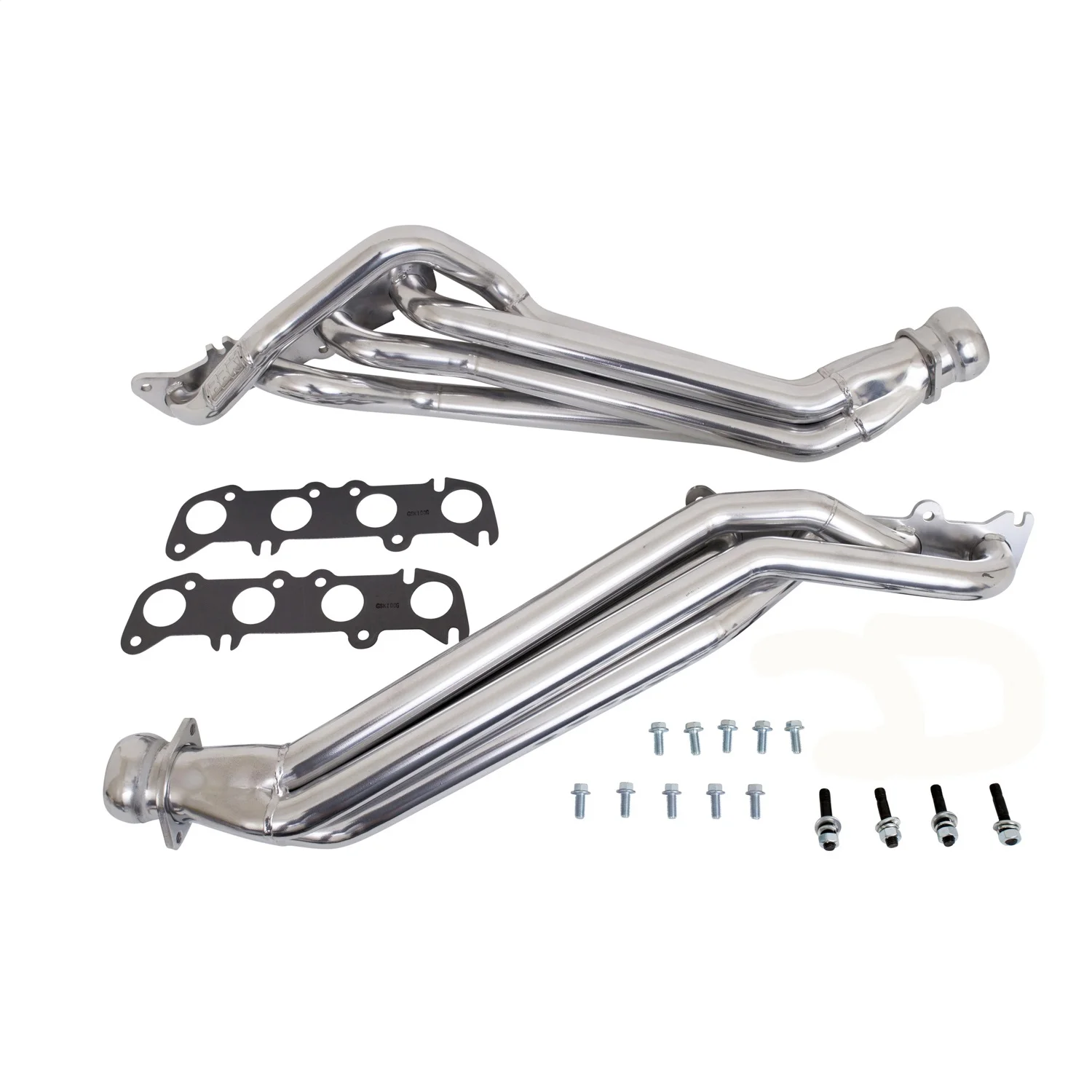 BBK Performance 16330 1-3/4 Long Tube Headers Polished Silver Coated Fits select: 2011-2019 FORD MUSTANG, 2020-2022 FORD MUSTANG GT