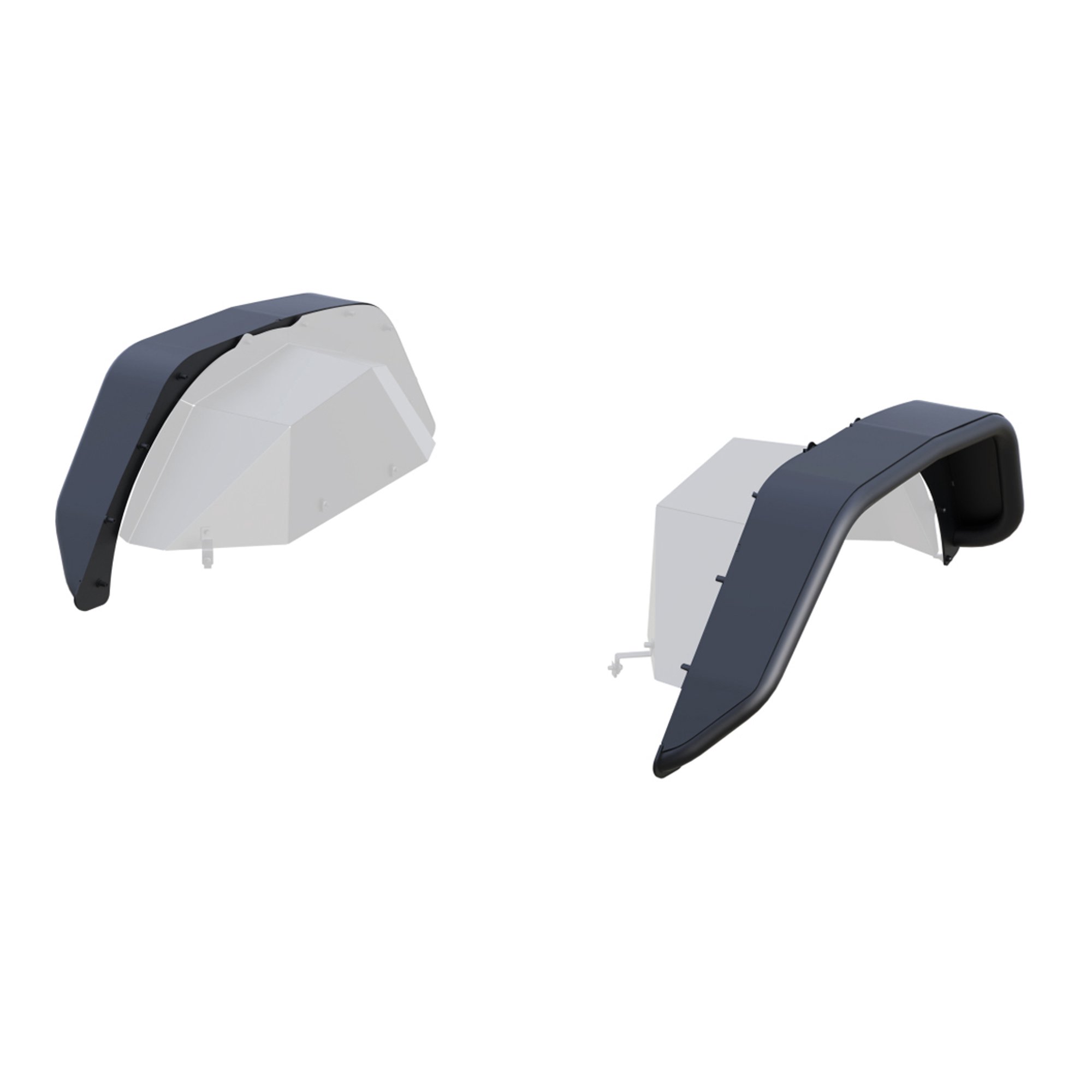 Black Horse Off Road Tubular Rear Fender Flares Matte Black Steel Tffg20r Fits select: 2020-2022 JEEP GLADIATOR