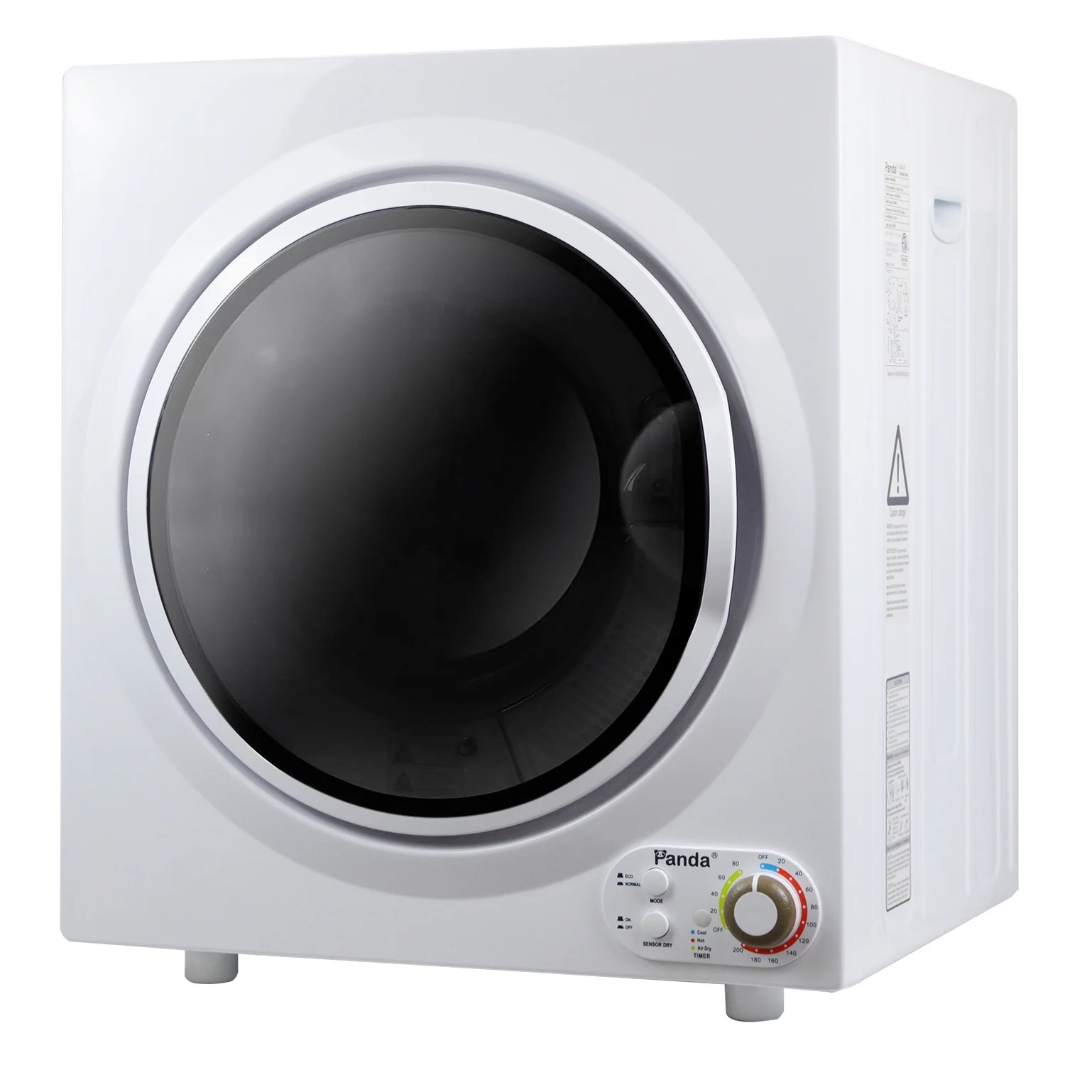 Panda 3.5 Cu.ft Compact Portable Electric Laundry Dryer PAN760SF, 13 Lbs Capacity,White and Black