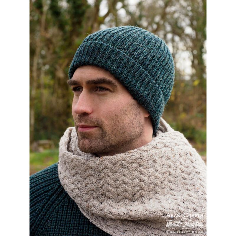 Aran Crafts Unisex Fisherman Ribbed Beanie