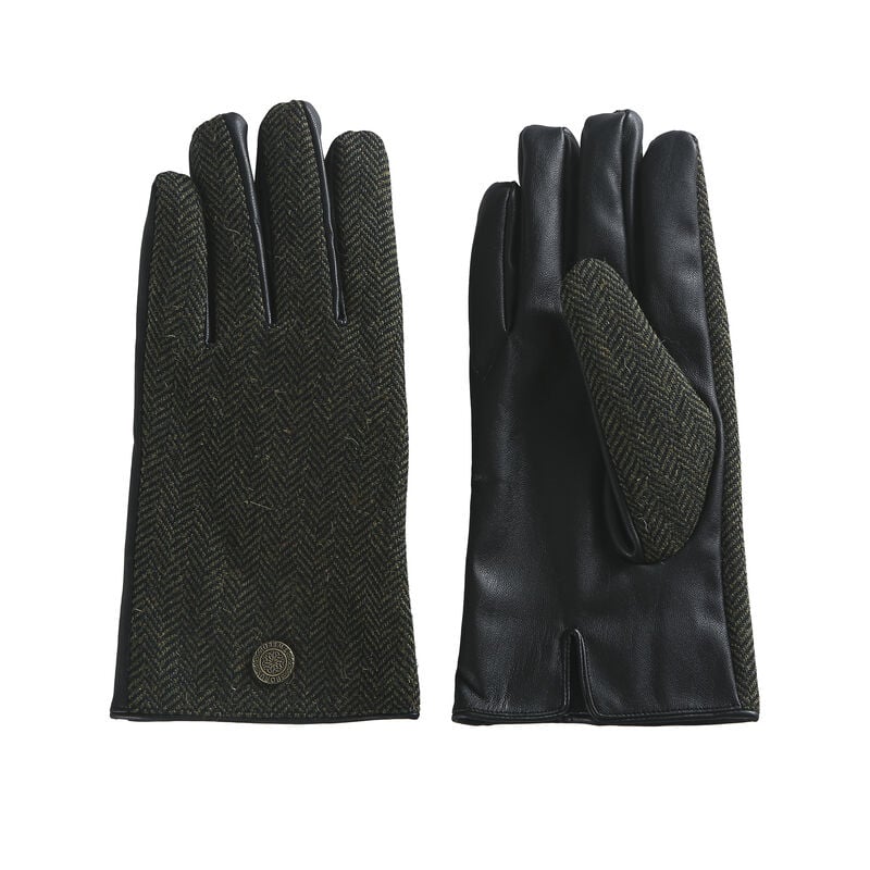 Mens Tweed Gloves Green