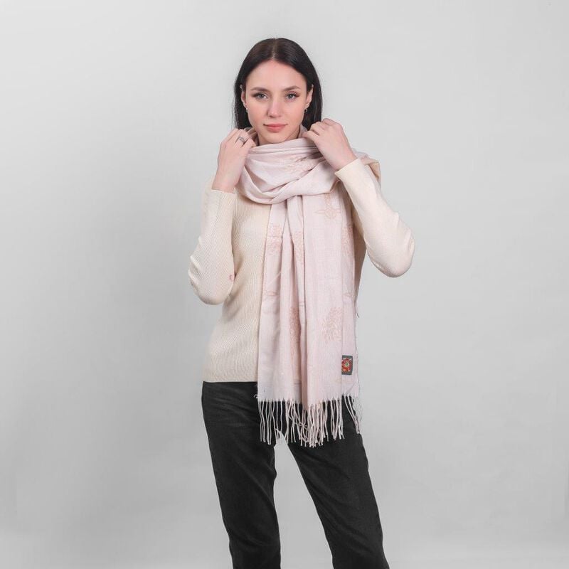 Celtic Tree Scarf Beige