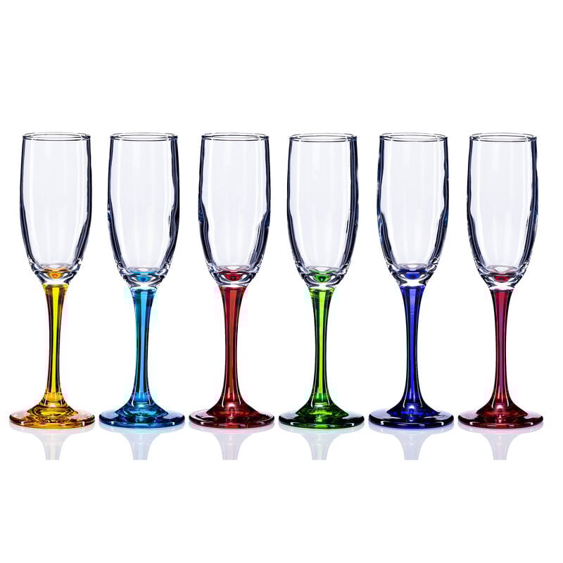 Newgrange Living Rainbow Party Prosecco Flute Set of 6
