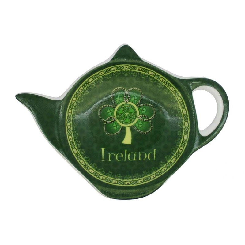 Shamrock-Shaped Ceramic Plaque With Traditional Irish Proverb
