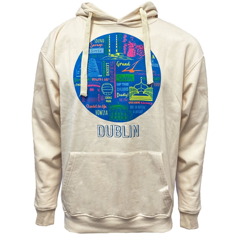 Dublin Landmarks and Irish Sayings Unisex Hoodie